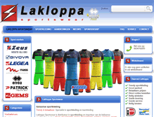 Tablet Screenshot of lakloppasportswear.nl